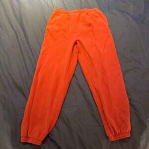 Aritzia TNA Cozy Fleece Mega Sweatpants M Red Oversized Joggers Baggy